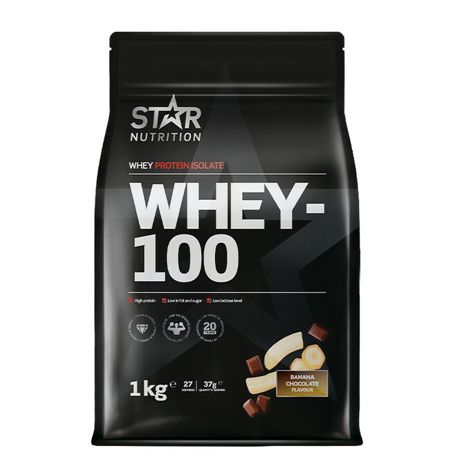 Whey-100, 4 kg, Banana Chocolate Whey-100 Myseprotein 4 kg Banana Chocolate