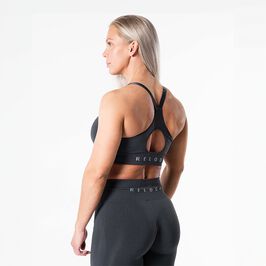 Relode Prime Scrunch Top, Mörkgrå, L  Prime Scrunch Sports-bh Mørkegrå