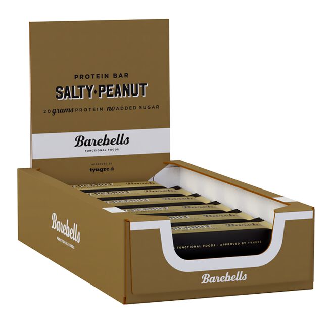 12 x Barebells Protein Bar, 55 g, Salty Peanut 12 x Barebells Proteinbar 55 g Salty Peanut