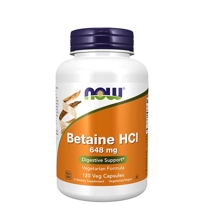 NOW Foods Betaine HCL 120 kapslar Betaine HCL 120 kapsler