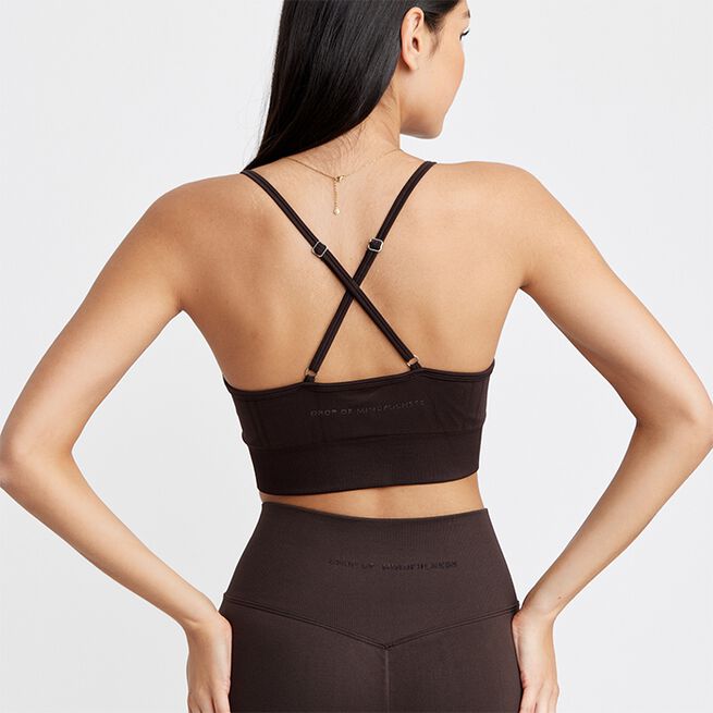 Signature Seamless Bra, Dark Brown, XS  Sport-BH Mørkebrun