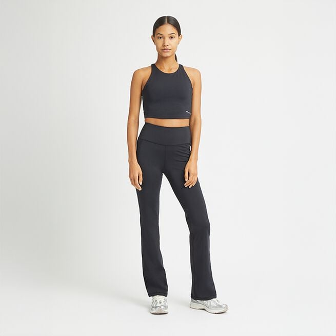 Flattering High Waist Pants, Black, L Flattering High Waist Pants Svart