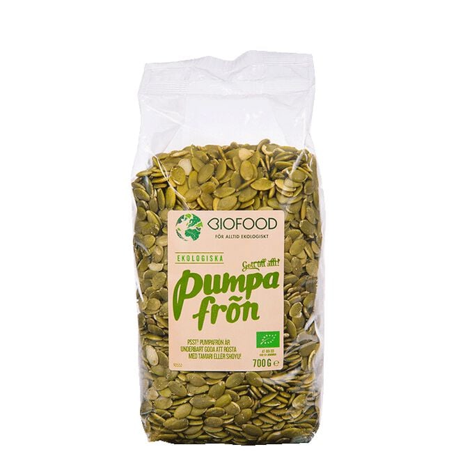 Pumpafrön, 700 g Biofood Gresskarfrø 700 gram