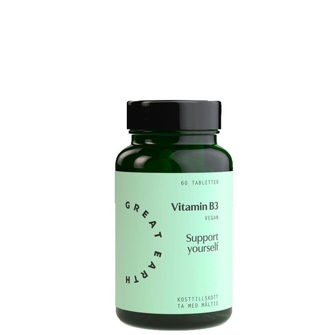 Vitamin B3 Niacin, 60 tabletter Vitamin B3 Niacin 60 tabletter