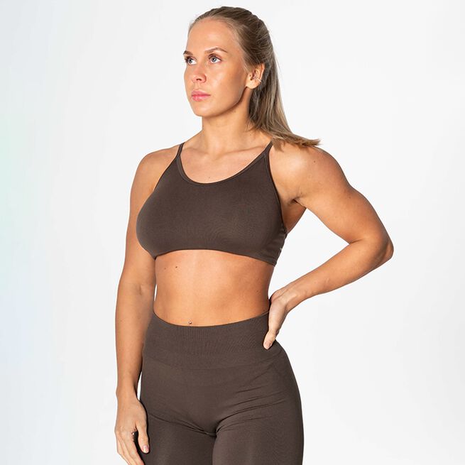 Relode Prime Seamless Top, Brown, S Relode Prime Seamless Top, Brown