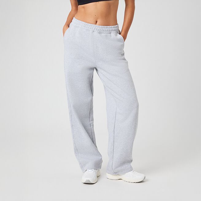 Studio Oversized Straight Sweatpants, Light Grey Melange, L  Studio Oversized Straight Sweatpants Grå