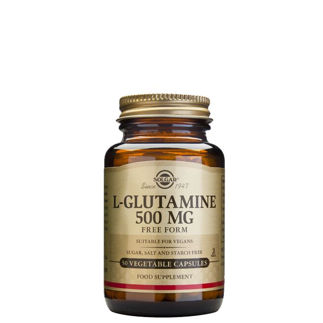 L-glutamin 500 mg, 50 kapslar 