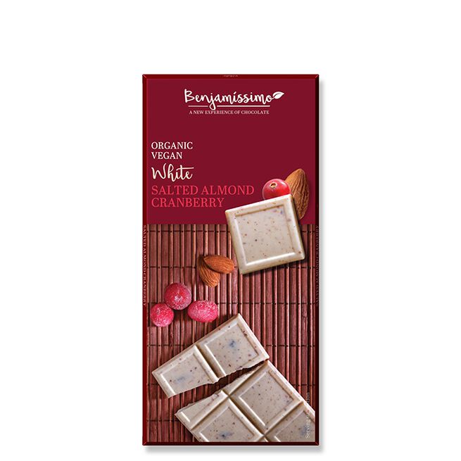 Benjamissimo Choklad Vit Salt Mandel & Tranbär 70 g