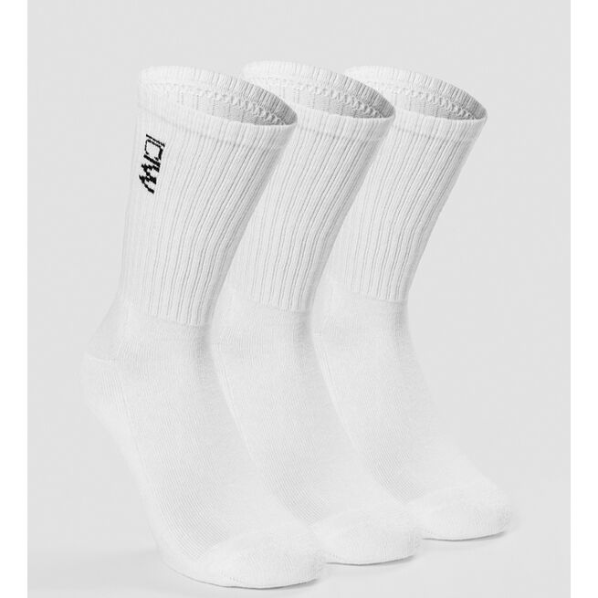 Training Socks 3-pack, White, 35-38 Training Socks 3-pack, White