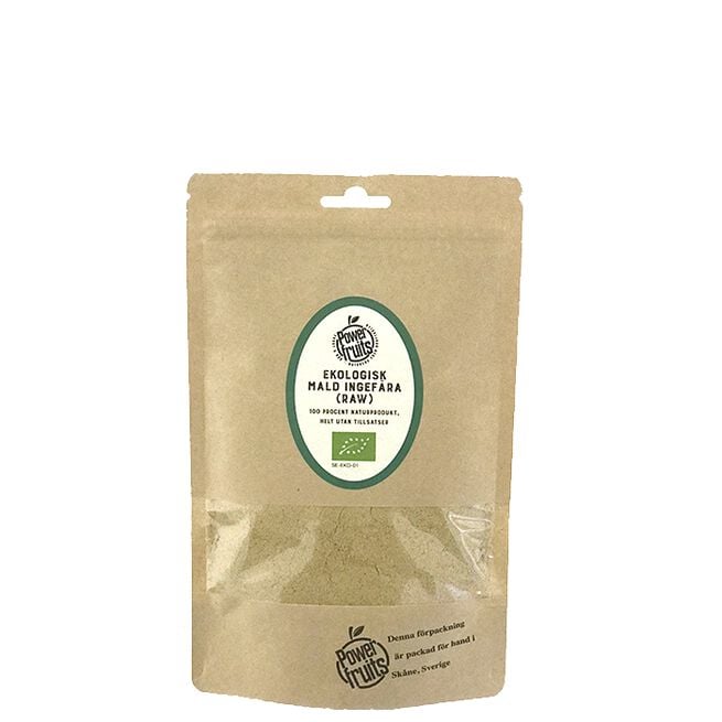 Økologisk Malt Ingefær, 200 g Powerfruits Økologisk Malt Ingefær 200 g Ingefära