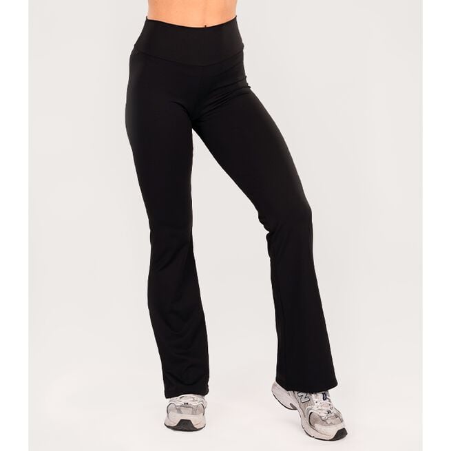 Star Flared Tights Black L Flared Treningstights Svart