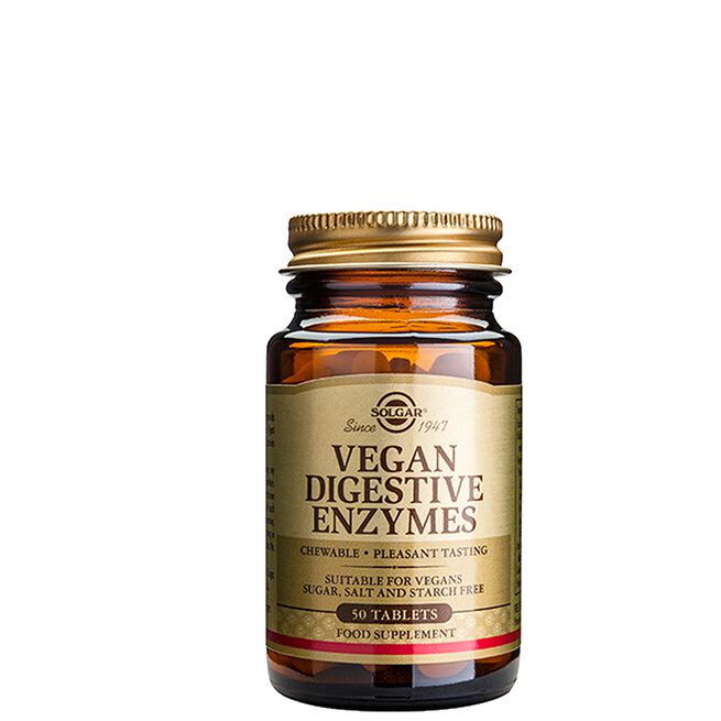 Vegan Digestive Enzymes 50 tabletter Veganske Fordøyelsesenzymer 50 tabletter