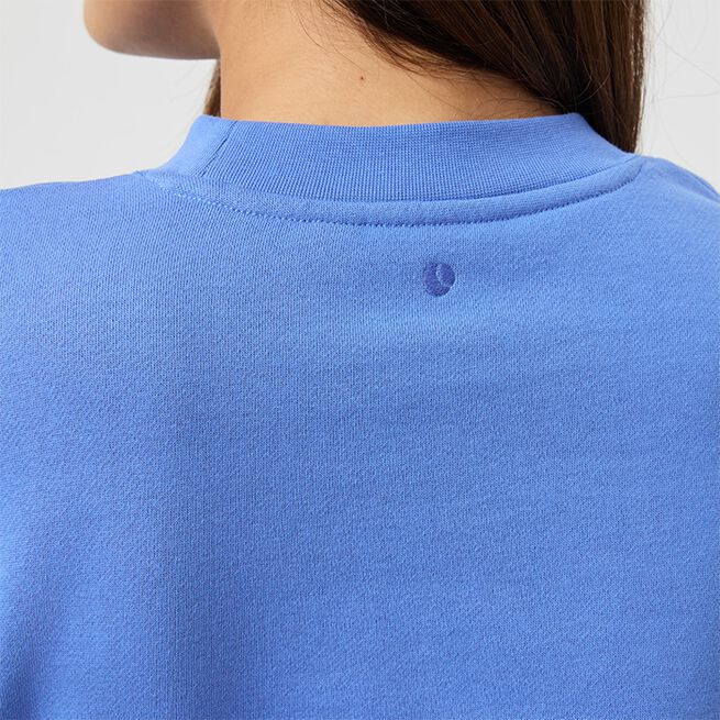 Studio Oversized Cropped Sweatshirt, Ultramarine, L  Studio Oversized Croppet Sweatshirt Marineblå