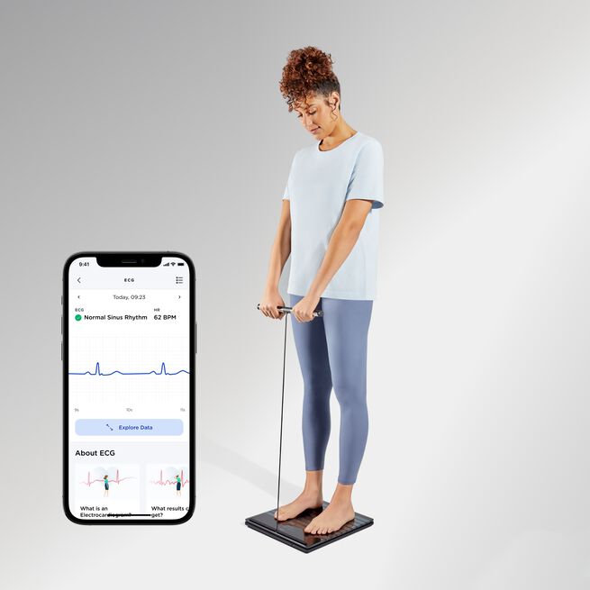 Withings Body Scan, Black  Body Scan Diagnostisk Personvekt Svart