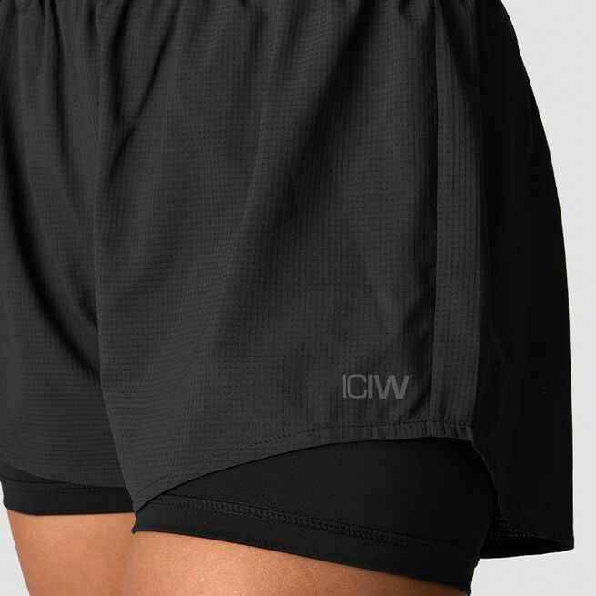 ICIW Mirage 2-in-1 Shorts Wmn, Black Mirage 2-in-1 Shorts Svart