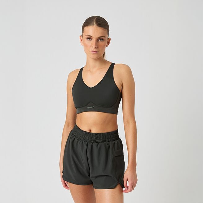 Borg Mid v Support Sports Bra, Peat, S  Mid Support Sports-BH Peat
