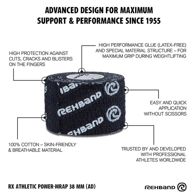 RX Athletic Power Wrap, 38mm x 4,5m RX Athletic Power Wrap Sportstape 38mm x 4,5m