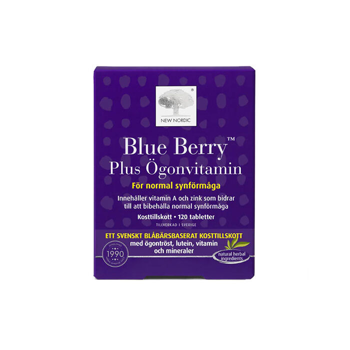 Blue Berry Plus &Oslash;yenvitamin 120 tabletter