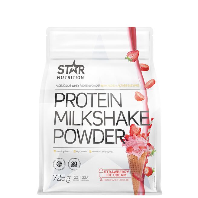 Protein Milkshake Powder, 725 g, Strawberry Ice Cream Protein Milkshake Powder, 725 g Strawberry Ice Cream