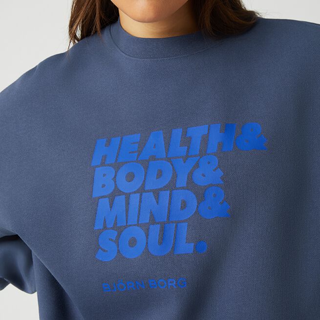 Björn Borg Studio Oversized Crew, Nightshadow Blue Studio Oversized Genser Blå