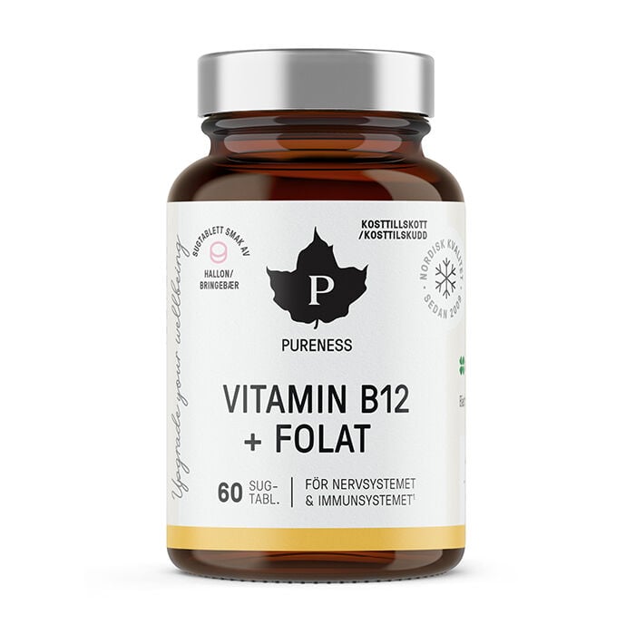 Vitamin B12 Plus Folat Bringeb&aelig;r 60 sugetabletter