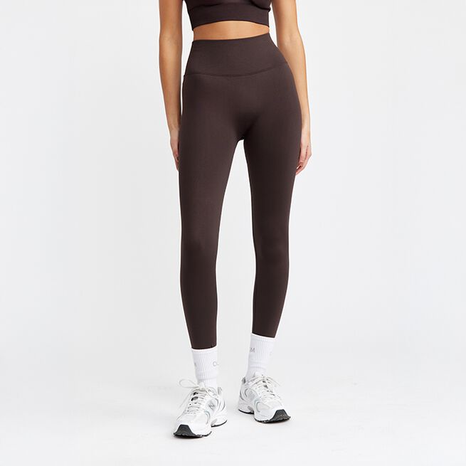 Signature Seamless Tights, Dark Brown, XS Treningstights Mørkebrun