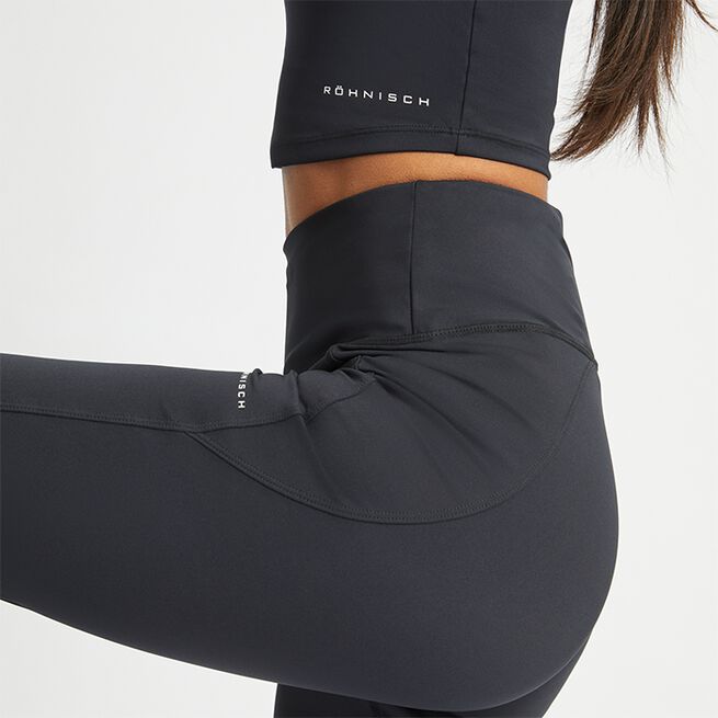 Flattering High Waist Pants, Black, L  Flattering High Waist Pants Svart
