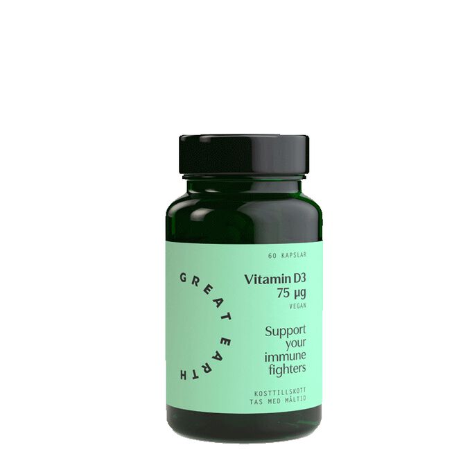 Vitamin D3 Vegan, 60 kapslar Vitamin D3 Vegan 60 kapsler