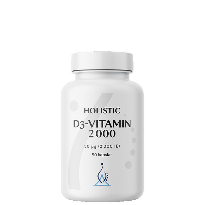 Holistic D3-vitamin 2000 IE 90 kapslar D3-vitamin 2000 IE (50 µg) 90 vegetabilske kapsler