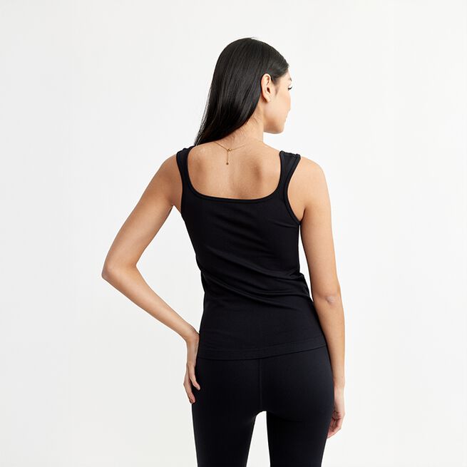 Seamless Scoop Top, Black, M  Seamless Treningssinglet Svart