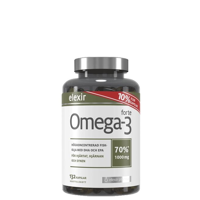 Omega-3 forte 1000 mg, 132 kapsler  Omega-3 Forte 1000 mg 132 kapsler