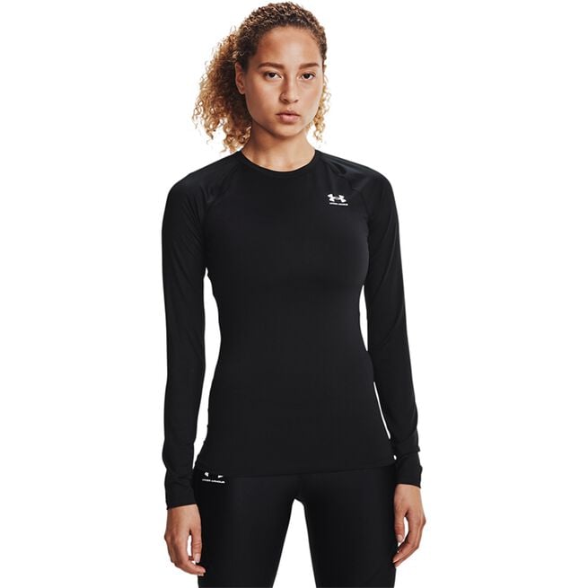 HeatGear Authentics Comp LS, Black, L HG Armour Comp Mock Treningsgenser Svart