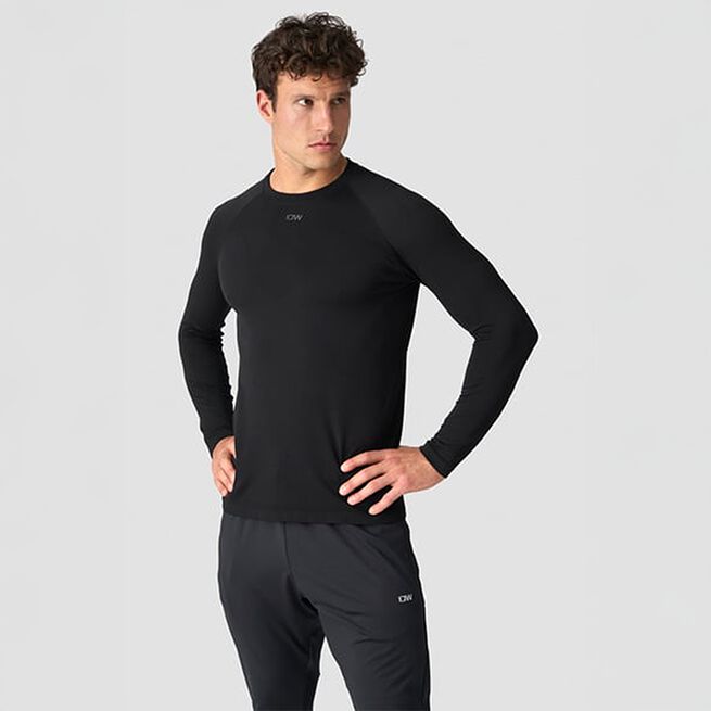 Stride Seamless Longsleeve, Black, L Stride Seamless Langermet Svart