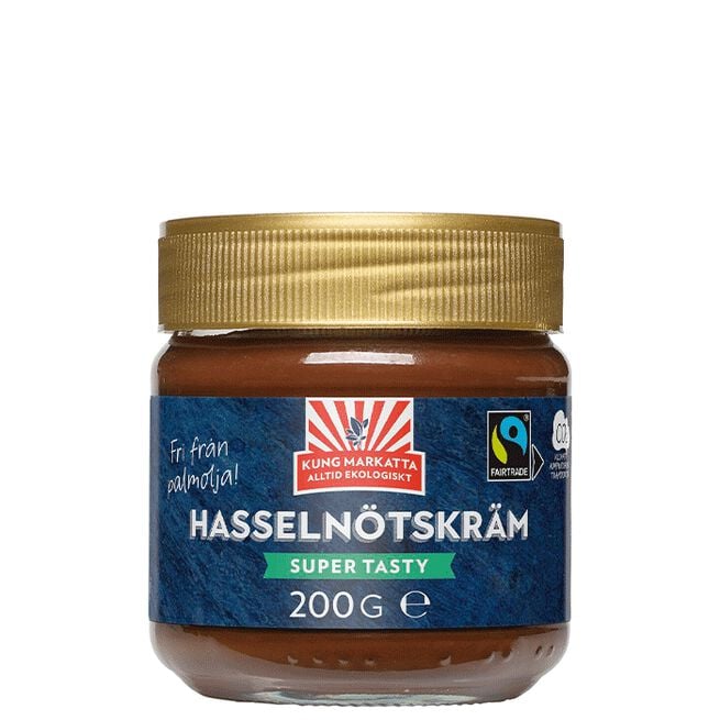 Kung Markattan Hasselnötskräm EKO, 200 g Hasselnøttkrem 200 g