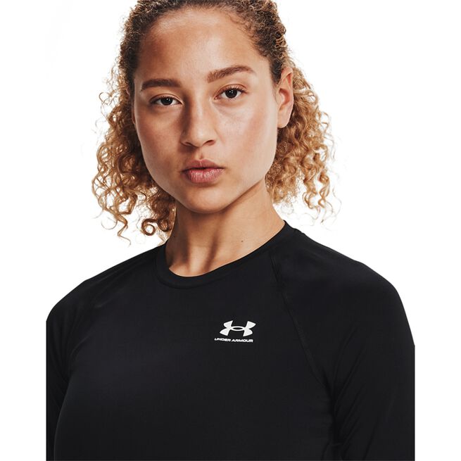 HeatGear Authentics Comp LS, Black, L  HG Armour Comp Mock Treningsgenser Svart