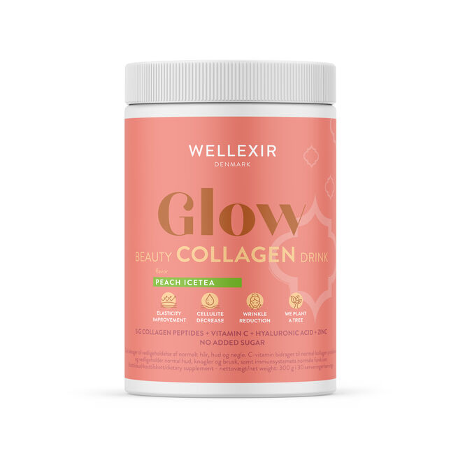 Wellexir Glow Beauty Drink Peach Ice Tea 360 g Glow Beauty Drikk Fersken-iste 360 g