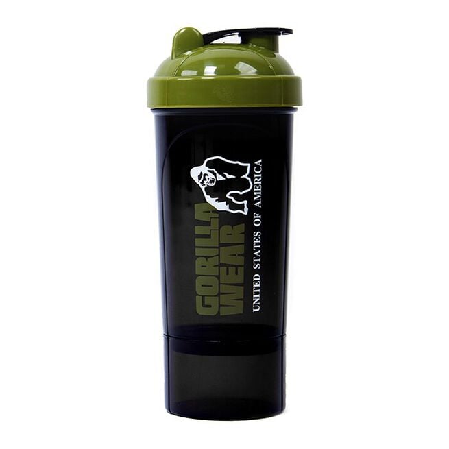 Shaker Compact 400 ml + 100 ml, Black/Army Green Shaker Compact Svart/Grønn 400 ml + 100 ml