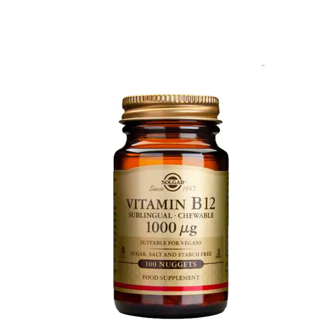 B-12, 1000mcg, 100 sugetabletter  Vitamin B-12 1000mcg 100 tabletter
