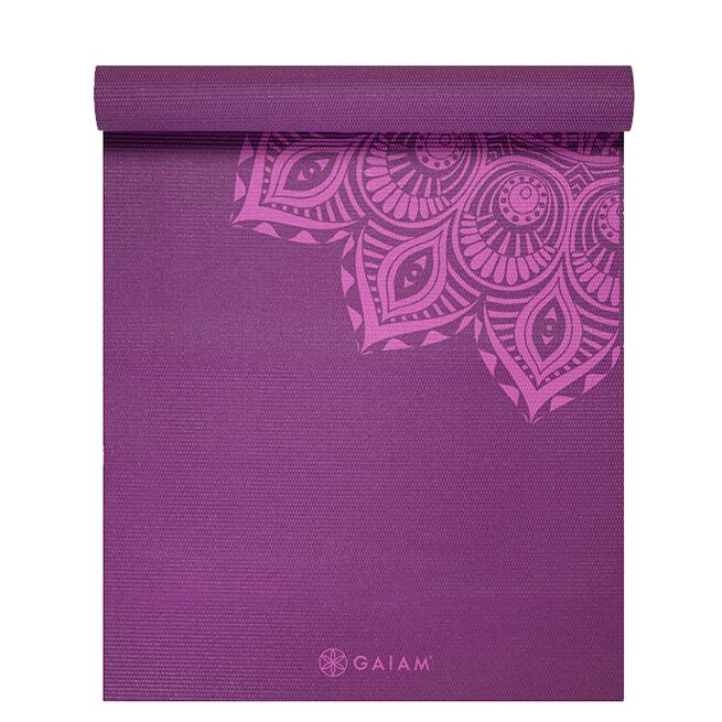 Gaiam 6mm Yoga Mat Purple Mandala Yogamatte 6mm Purple Mandala