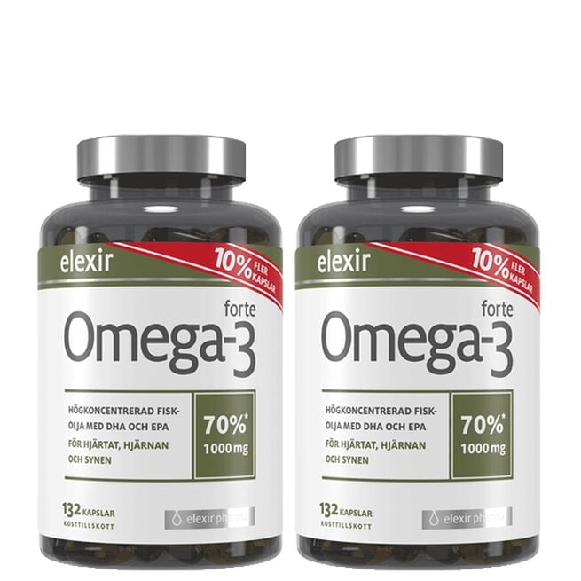 2 x Omega-3 forte 1000 mg 132 kapsler 2 x Omega-3 forte 1000 mg 132 kapsler