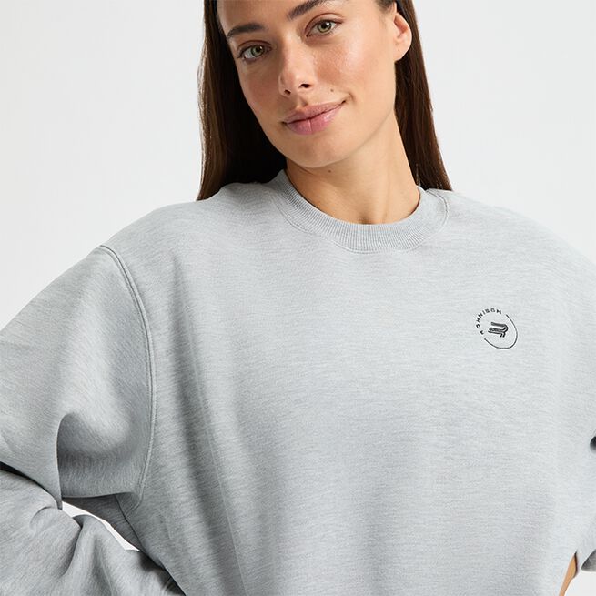 Soft Sweatshirt, Grey Melange, L  Collegegenser Grå