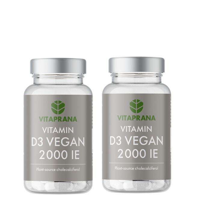 2 X Vitamin D3 Vegan 2000 IE, 110 kapslar 