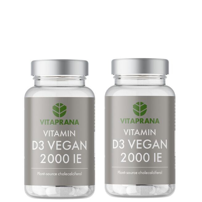2 X Vitamin D3 Vegan 2000 IE, 110 kapslar 2 X Vitamin D3 Vegan 2000 IE, 110 kapslar