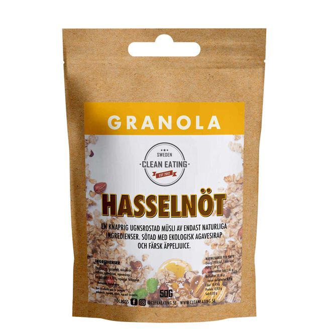 Clean Eating Granola Hasselnöt 50 g