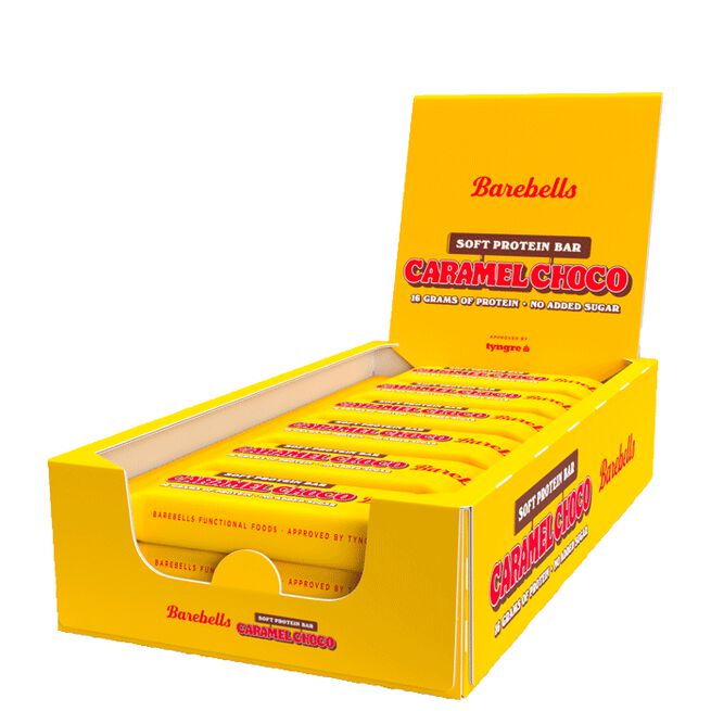 12 x Barebells Soft Bar, 55 g, Caramel Choco 12 x Barebells Proteinbar 55 g Soft Caramel Choco