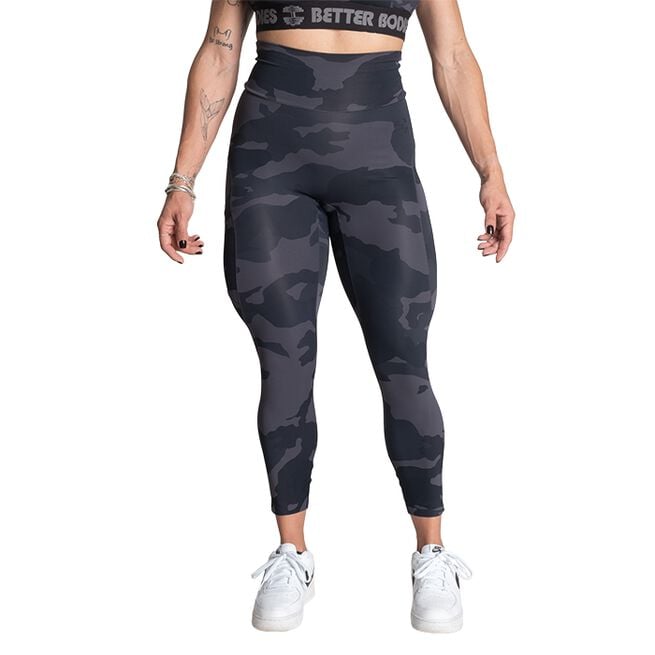 High Waist Leggings, Dark Camo, L High Waist Leggings, Dark Camo
