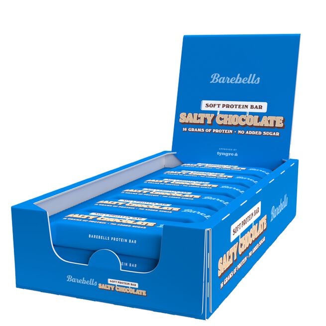12 x Barebells Soft Bar, 55 g, Salty Chocolate 12 x Barebells Proteinbar 55 g Soft Salty Chocolate