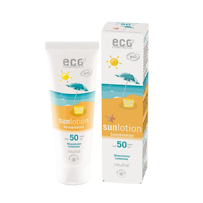 Sollotion Neutral SPF 50 Sheasmör & Nattljus, EKO, 125ml Sollotion SPF50 Sheasmør & Nattlys 125 ml