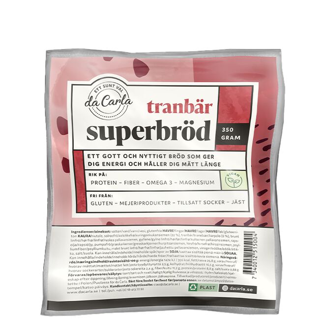 Superbrød Tranebær, 360 g Superbrød Tranebær, 350 g