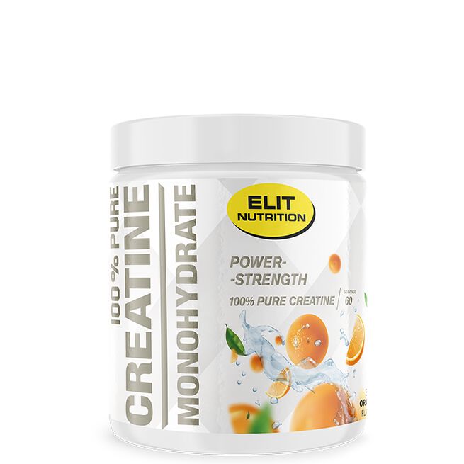 ELIT 100% Pure Creatine monohydrate, 300 g, Orange ELIT 100 % Pure Kreatin Monohydrat 300 g Orange